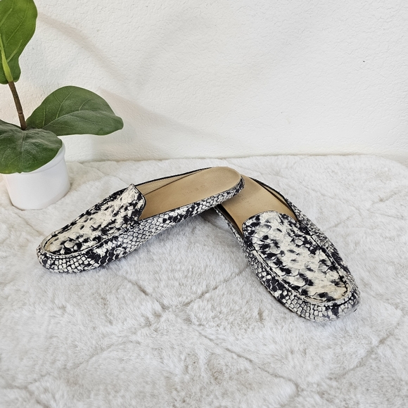 M. Gemi Felize Driving Mules Snake Print Loafers! Size 38 (US 7.5). - Picture 3 of 9